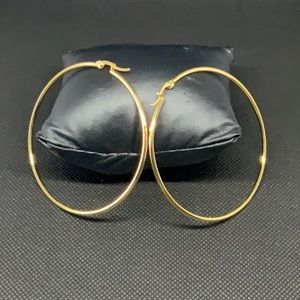 Gold Plated huge hoops